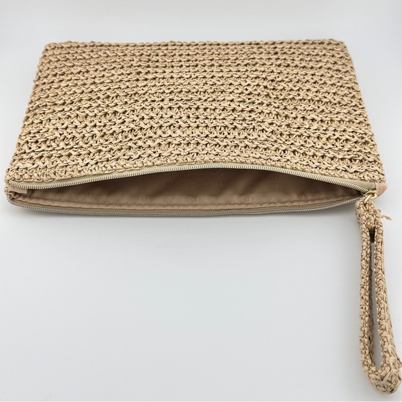 🆕 DIOR Tan Raffia Clutch Authentic & NIB 🔥Hot for Summer 🔥 - Picture 6 of 6